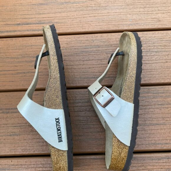 NWOT Birkenstock Gizeh sandal pearl white - Picture 2 of 5